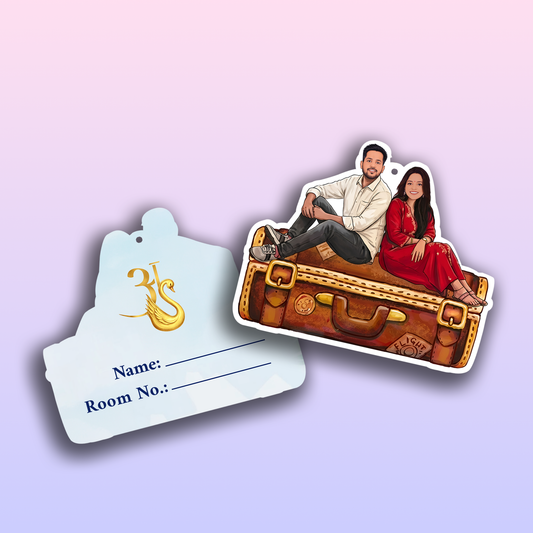3D custom Couple Luggage Tag