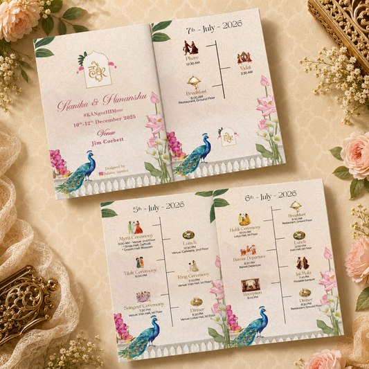 Ivory Peacock Keyholder Itinerary 2D
