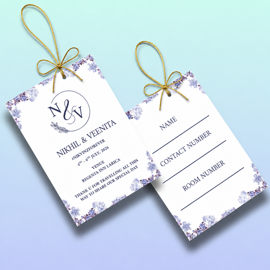 Lavender Bloom 2D Luggage Tag