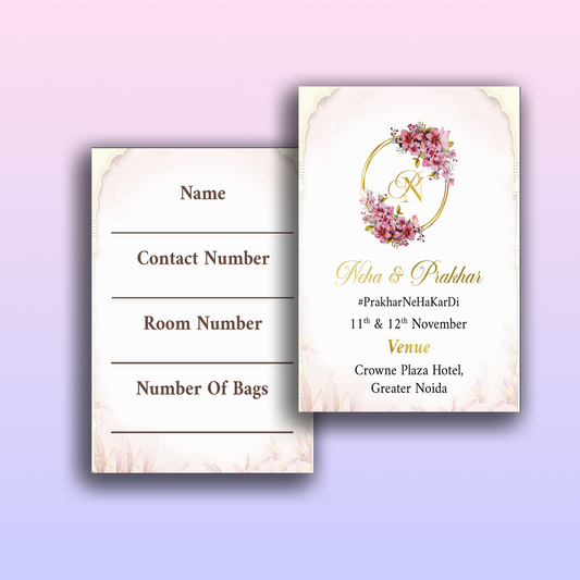 Pink Petals 2D Luggage Tag