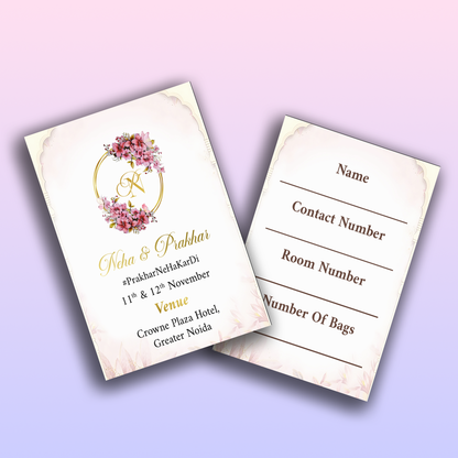 Pink Petals 2D Luggage Tag