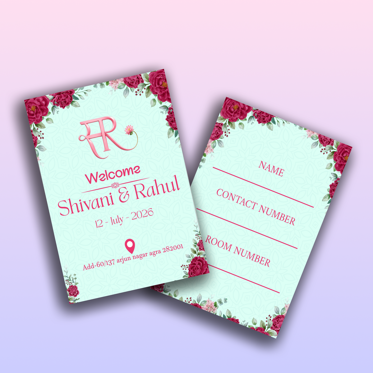 Classic Rose 2D Luggage Tag
