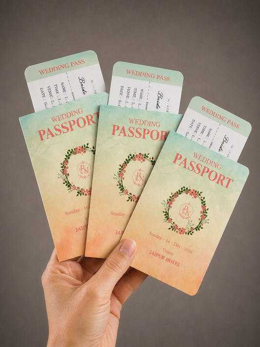 Garden Glow Wedding Passport Itinerary
