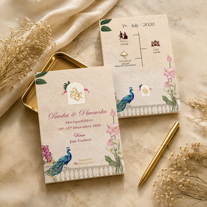 Ivory Peacock Keyholder Itinerary 2D