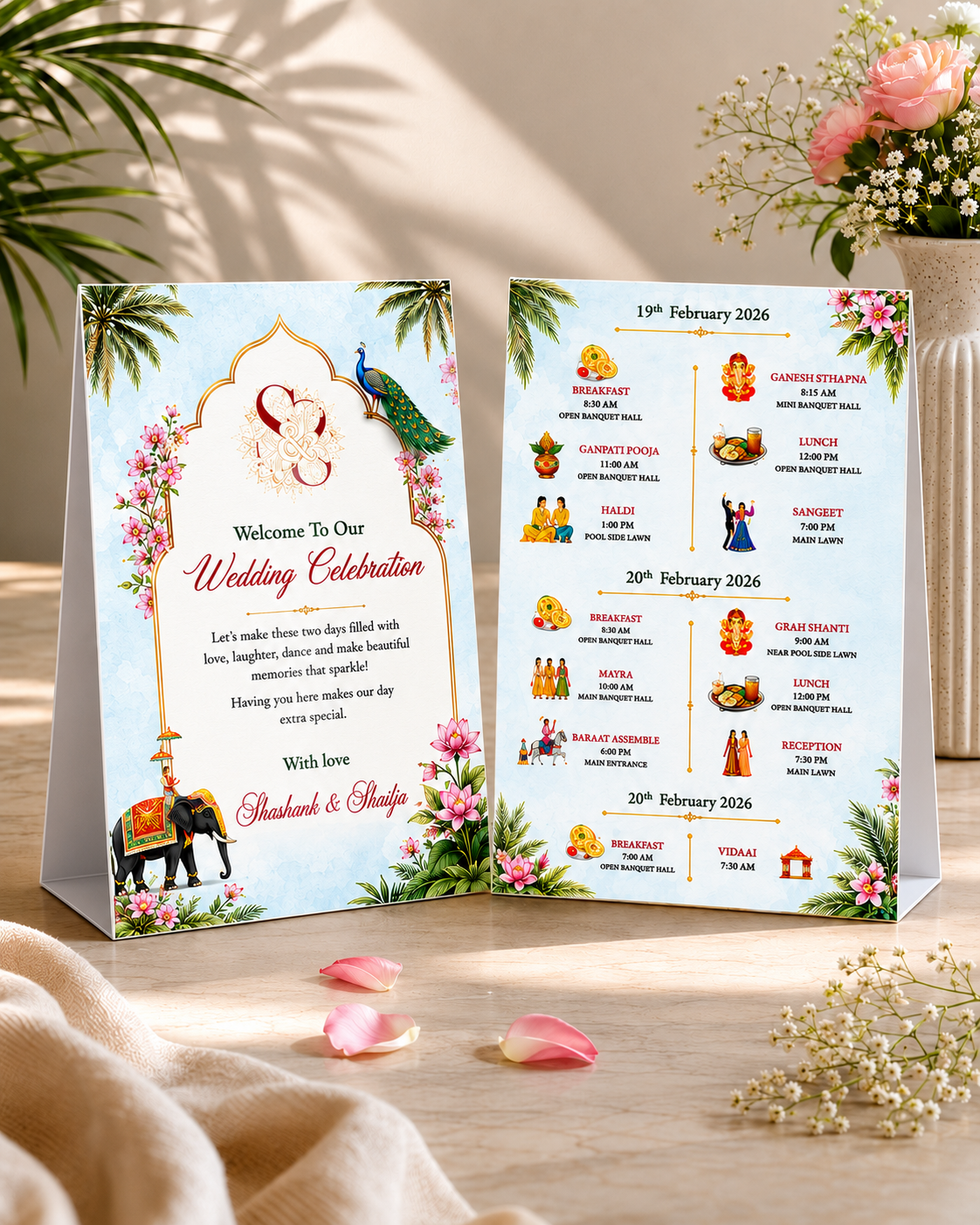 Lotus Heritage Itinerary Tent Card