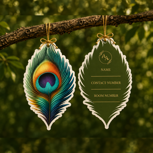 Peacock Feather 3d Luggage Tag