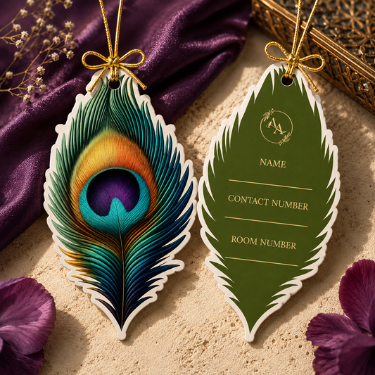 Peacock Feather 3d Luggage Tag