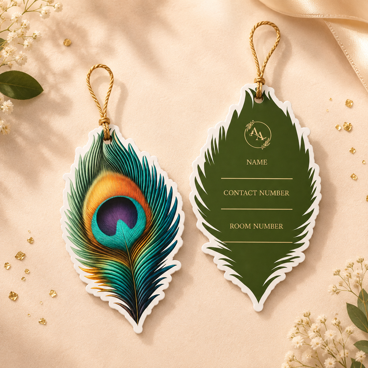 Peacock Feather 3d Luggage Tag