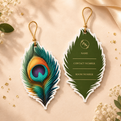 Peacock Feather 3d Luggage Tag