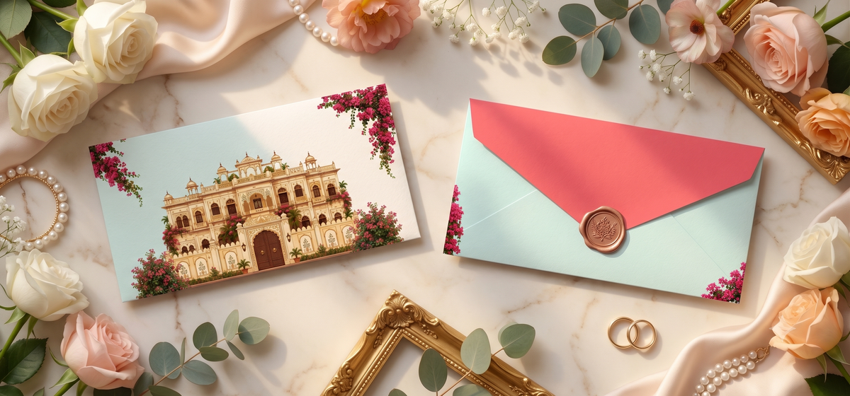 Premium Palace Floral Envelope