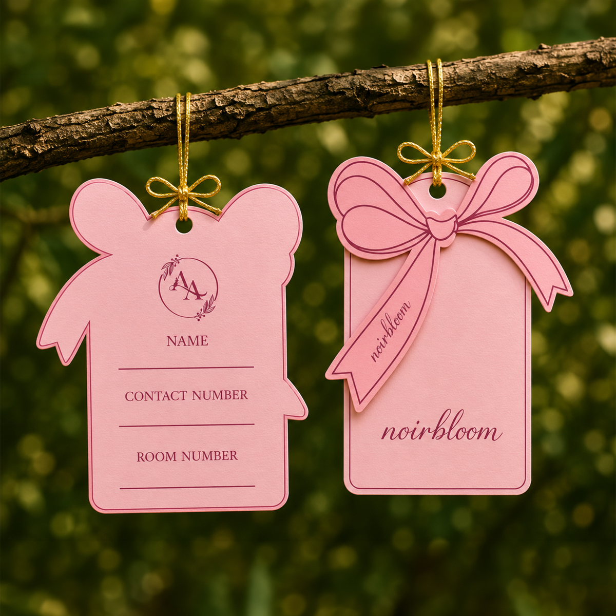 Rose Ribbon 3D Luggage Tag