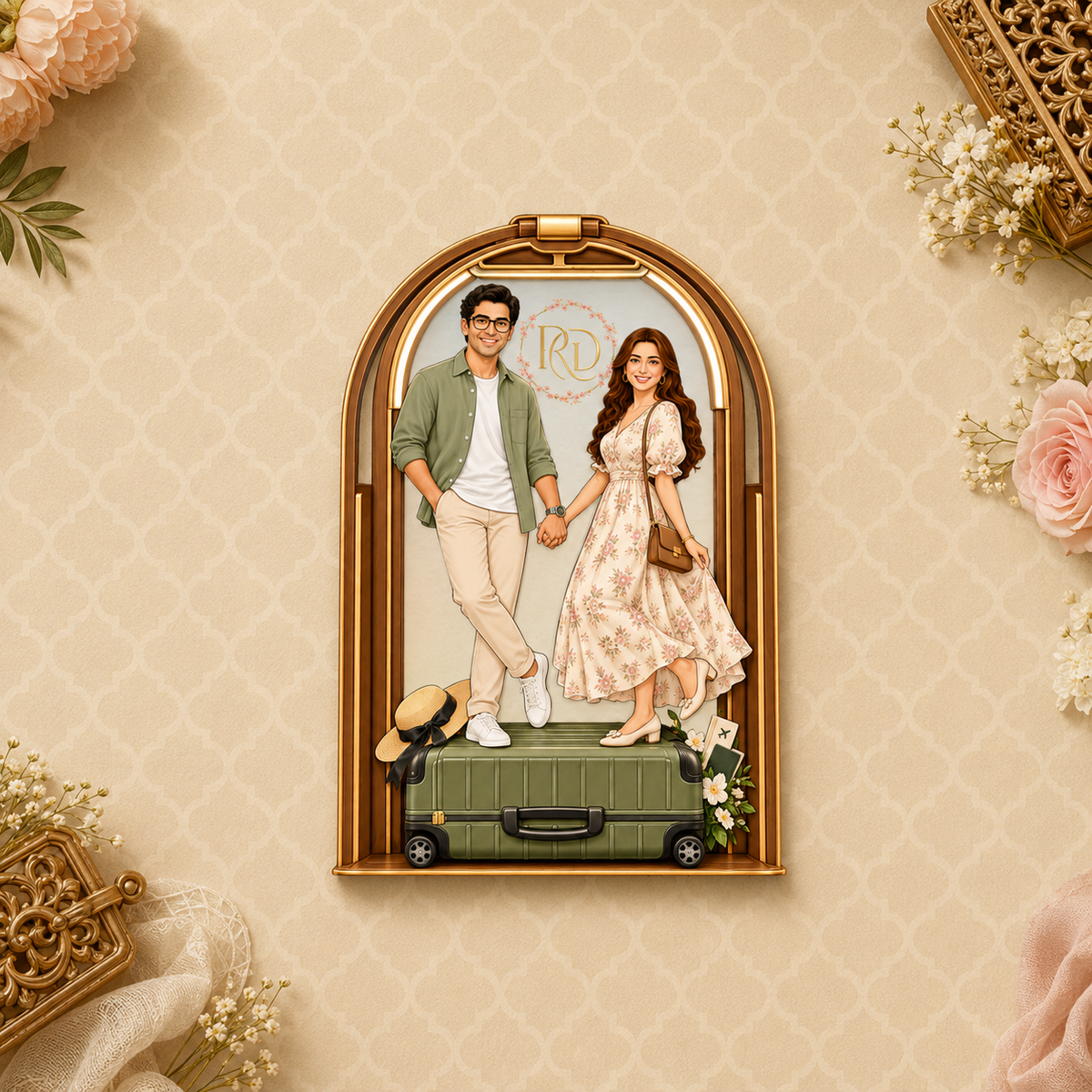 The Couple's Journey 3D Keyholder Itinerary