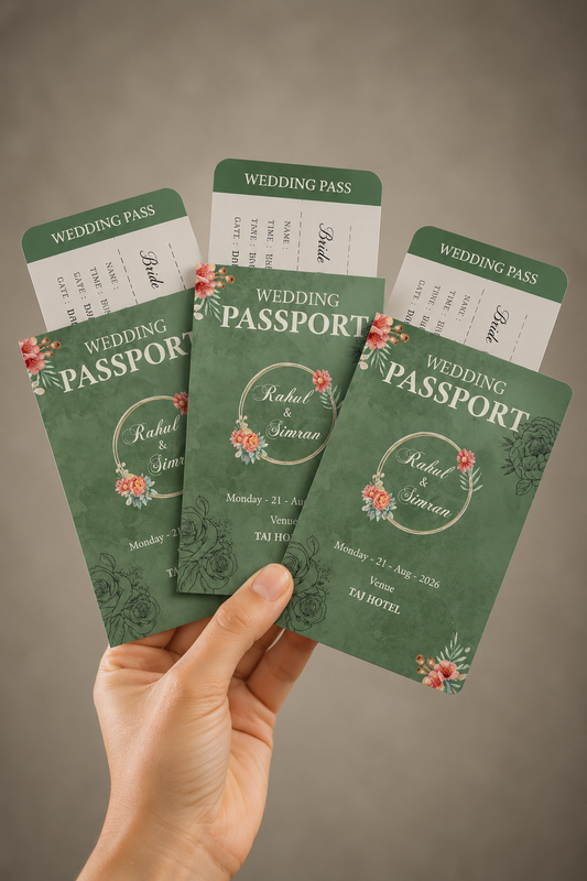 The Evergreen Voyage Wedding Passport Itinerary