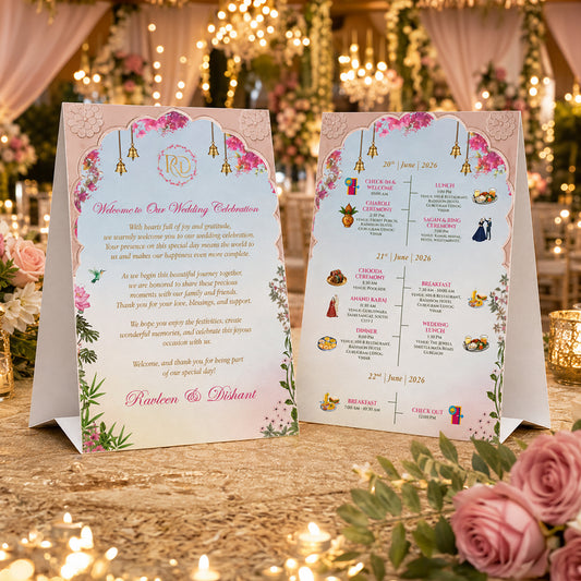 The Signature Guest Itinerary Tent Card