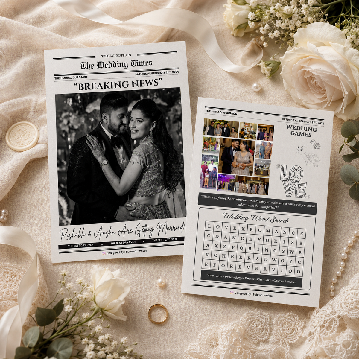 The Wedding Times Wedding Newspaper