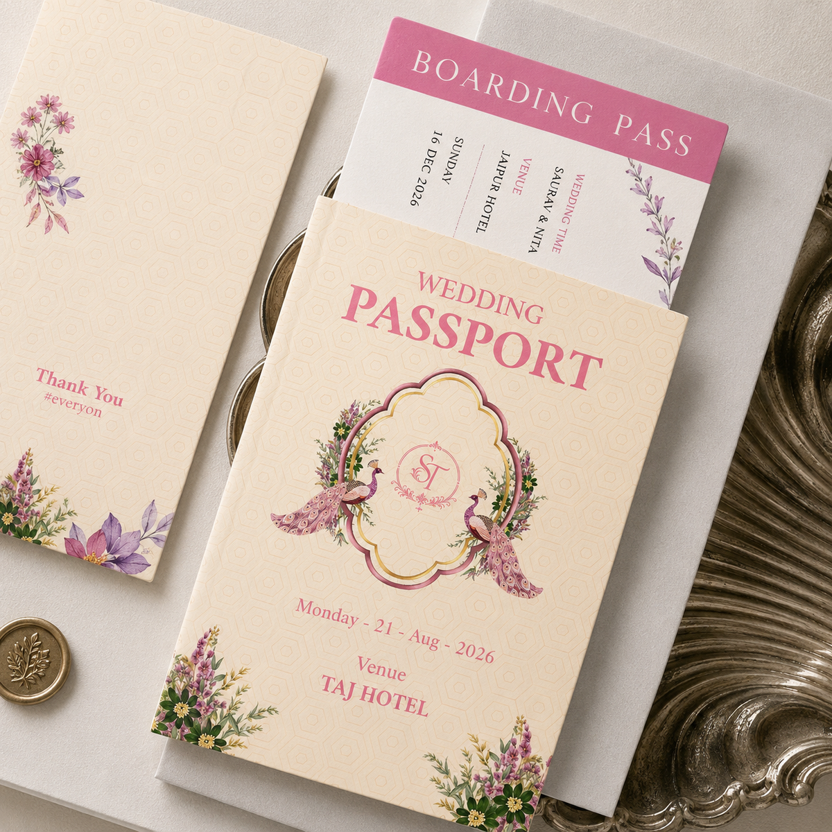 Victorian Vows Wedding Passport Itinerary