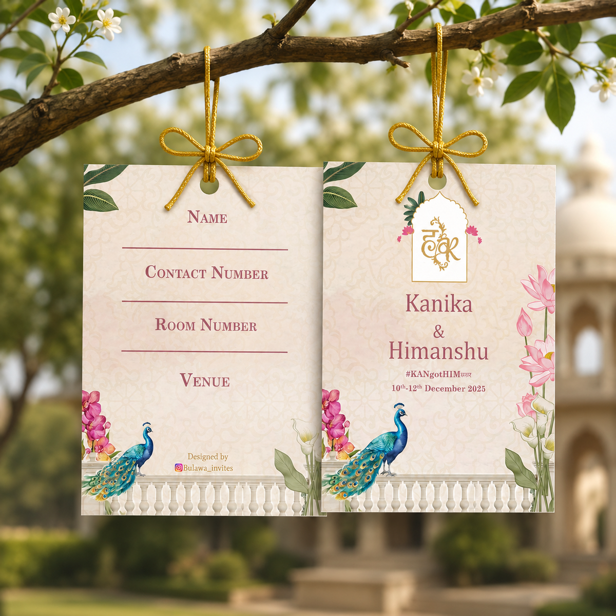 Lotus Bloom 2D Luggage Tag