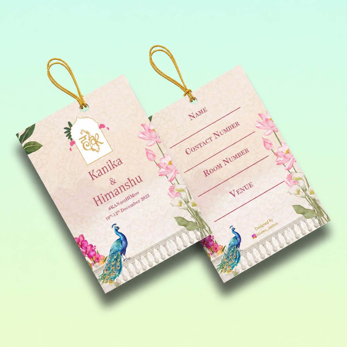 Lotus Bloom 2D Luggage Tag