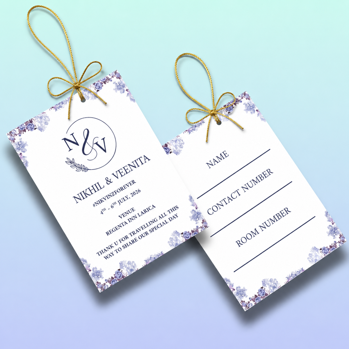 Lavender Bloom 2D Luggage Tag
