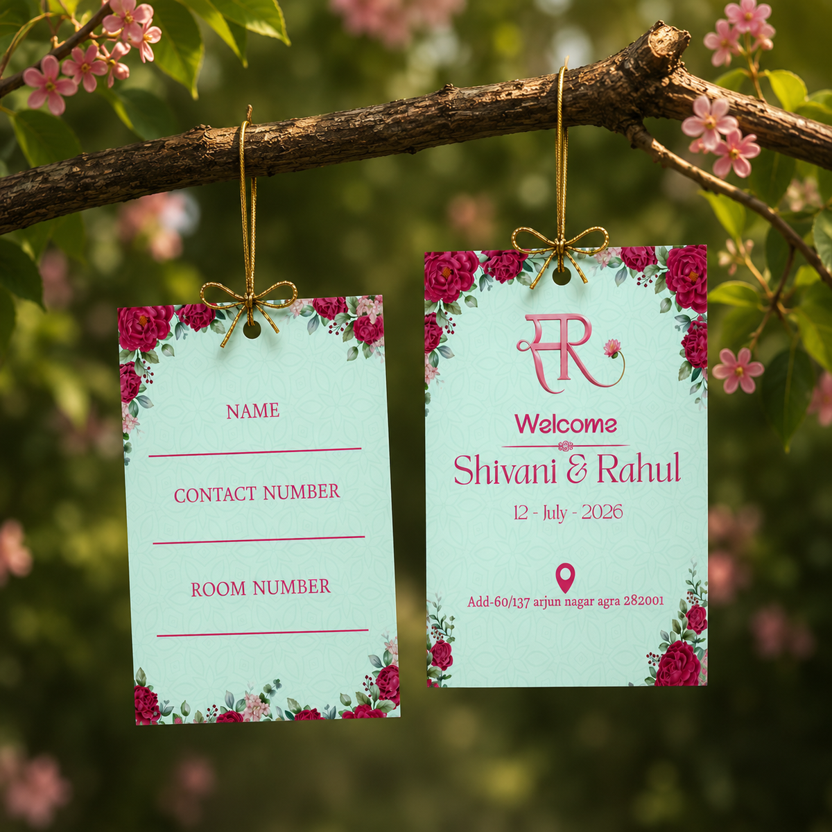 Classic Rose 2D Luggage Tag